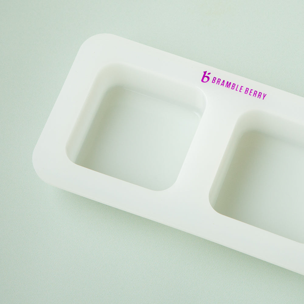 Bramble Berry 2 Cavity Silicone Square Mold - 1 Mold