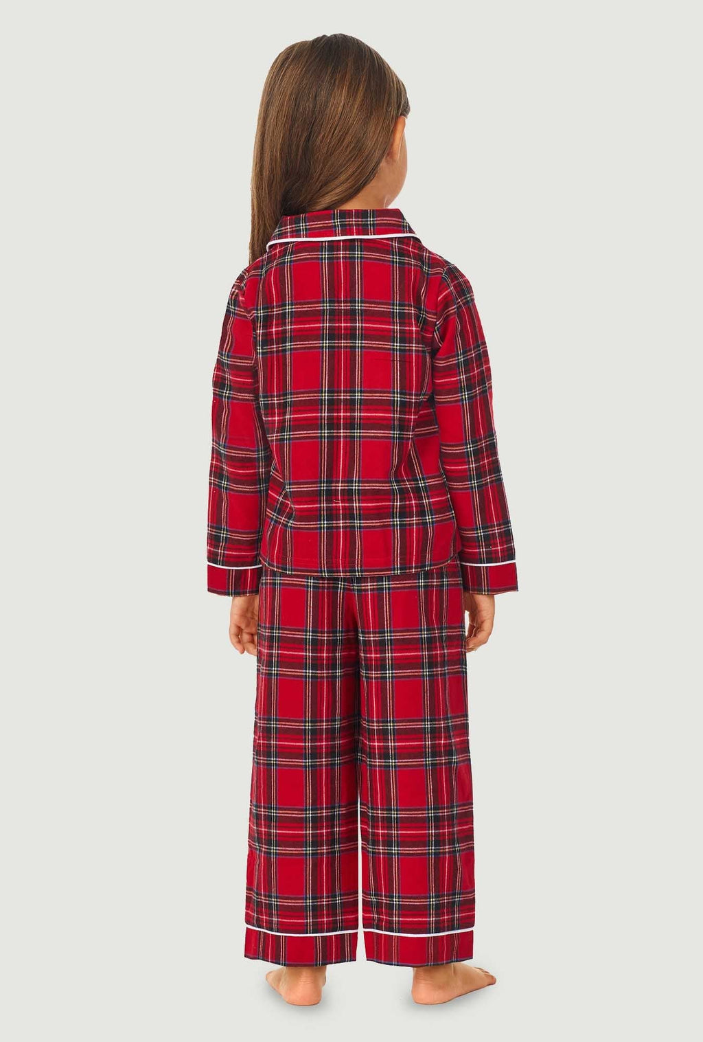 Lanz of Salzburg Kid's Unisex Toddler & Kids Red Tartan Pajama Set