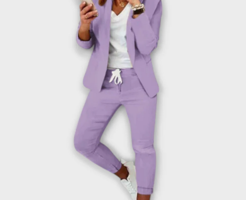 Nabalu Women’s Tailored Blazer Suit Set – Structured Fit Two Piece Set