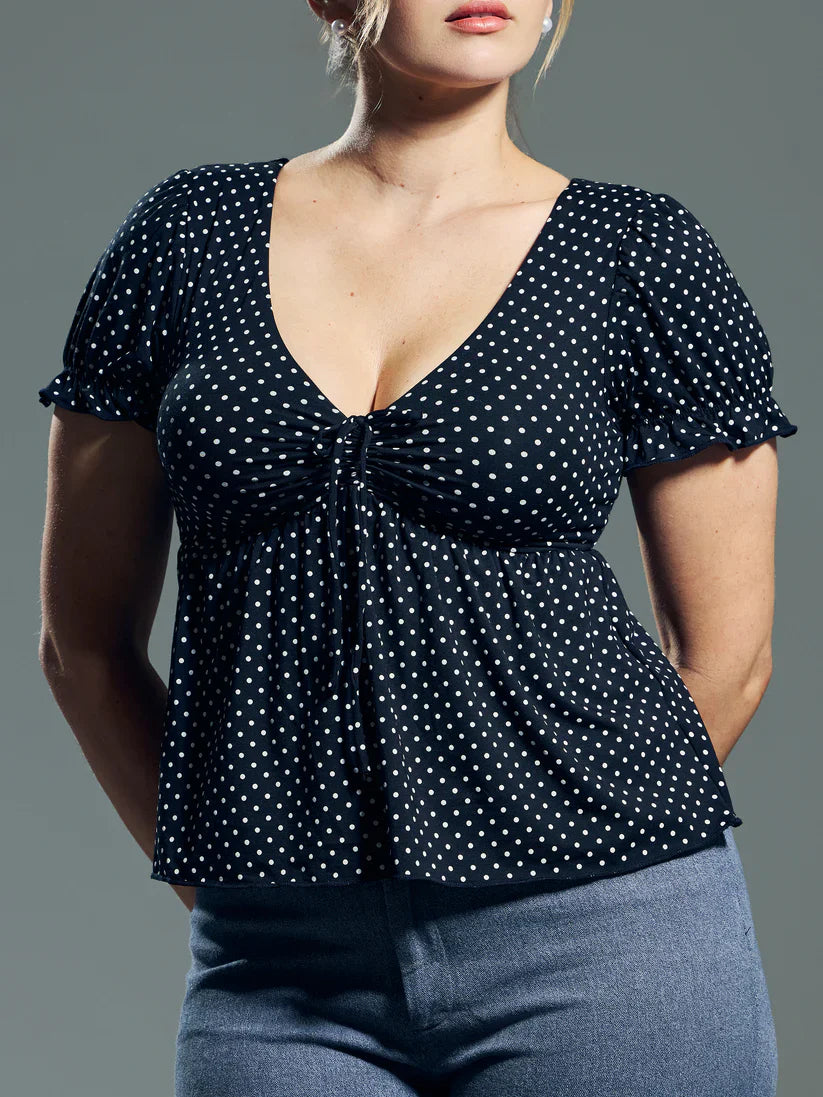 Klassy Babydoll Puff Sleeve