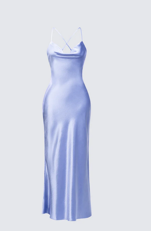 Finesse Elspeth Satin Bias Slip Maxi Dress