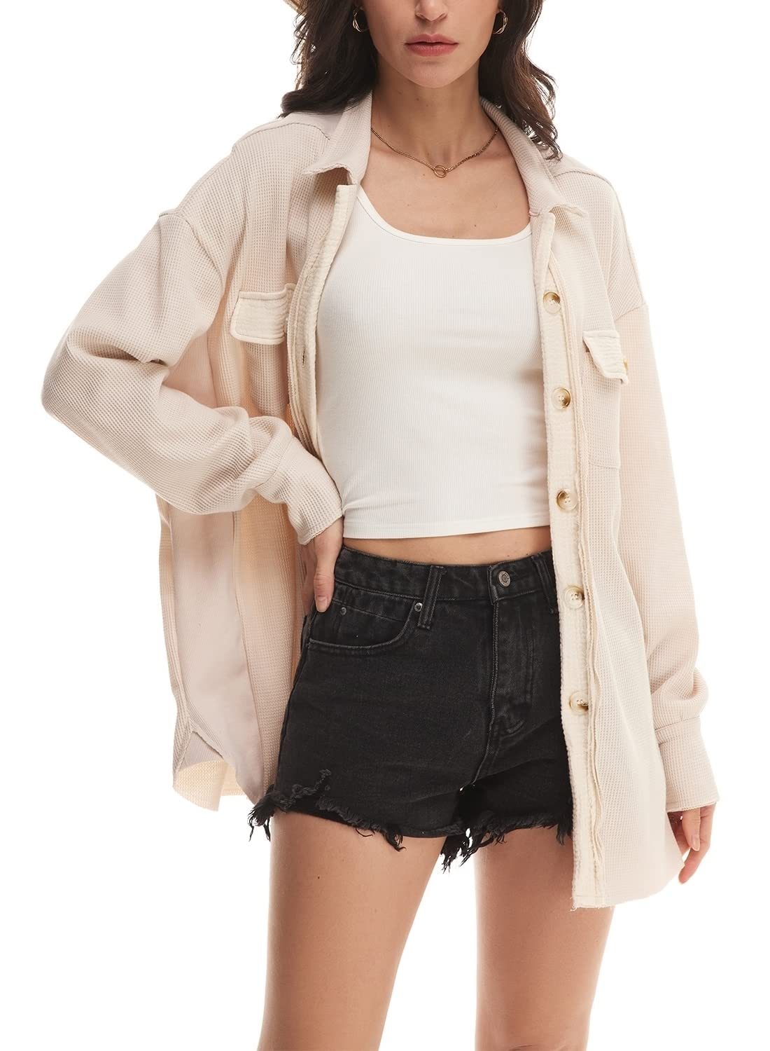 Nabalu Arvessae | Women’s Button-Front Utility Summer Jacket