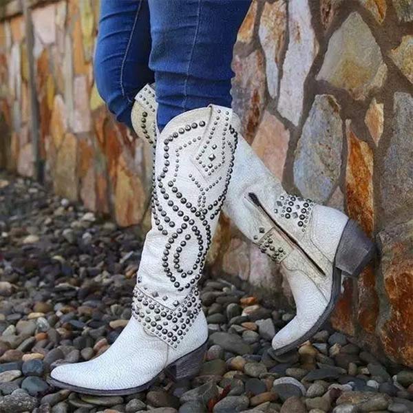 Harper & Lane Mary - Western Knee-High Boots