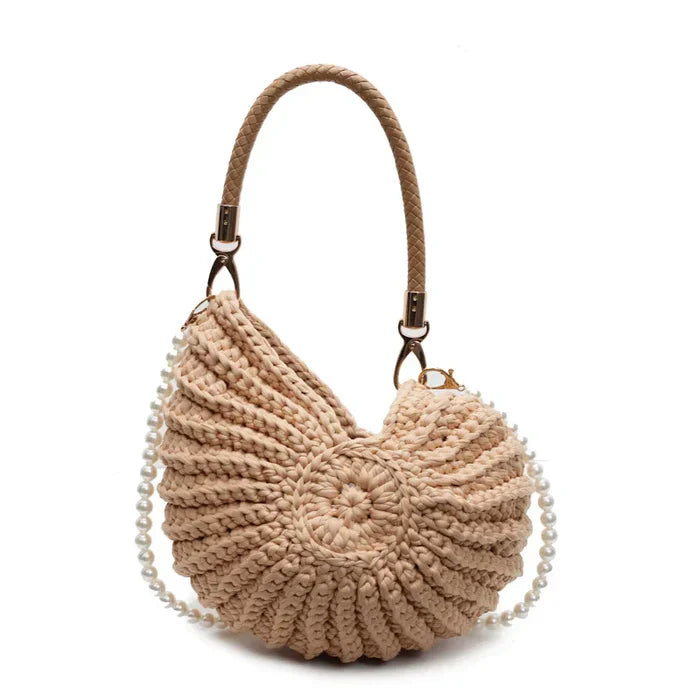 *Mermaid’s Treasure Pearl Shell Knitted Bag