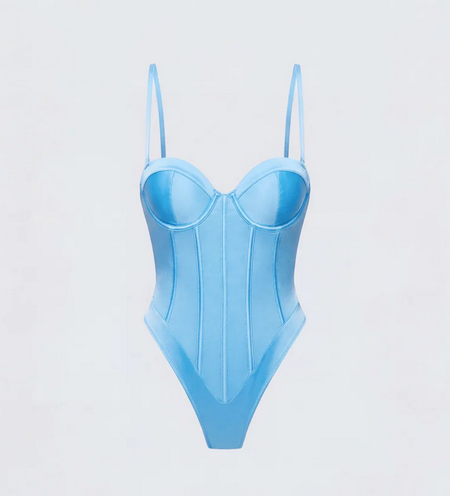 Finesse Cinderella Mesh Detachable Strap Bodysuit