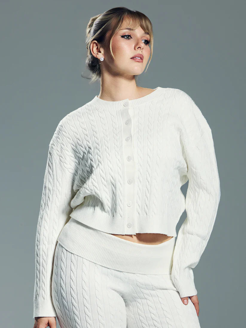 Klassy Cable Knit Cardigan
