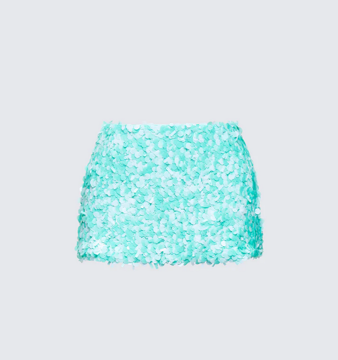 Finesse Twila Shell Sequin Mini Skirt