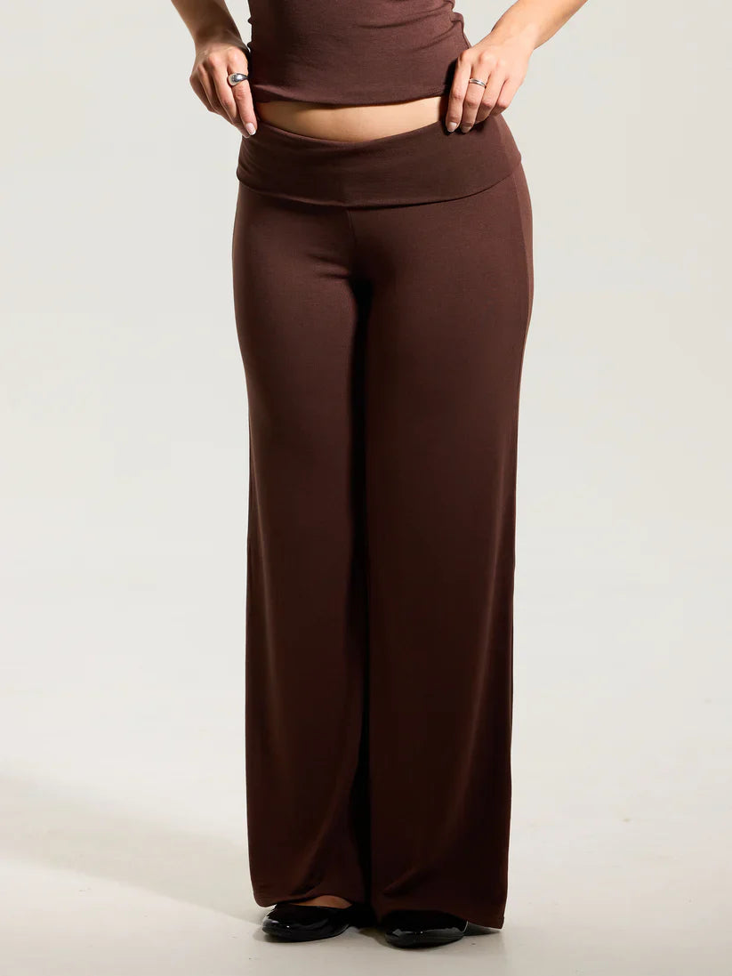 Klassy Fold Over Wide Leg Pants
