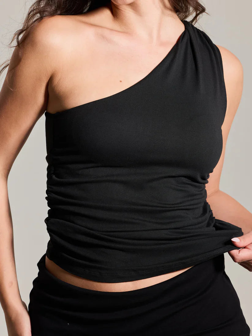 Klassy Ruched One Shoulder