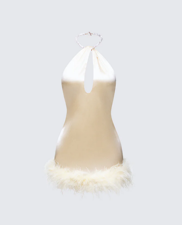 Finesse Savannah Feather Mini Dress