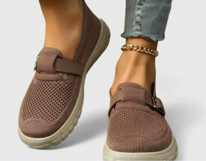 Nabalu Women’s Orthopedic Slip-On Loafers – Lightweight Breathable Walking Shoes