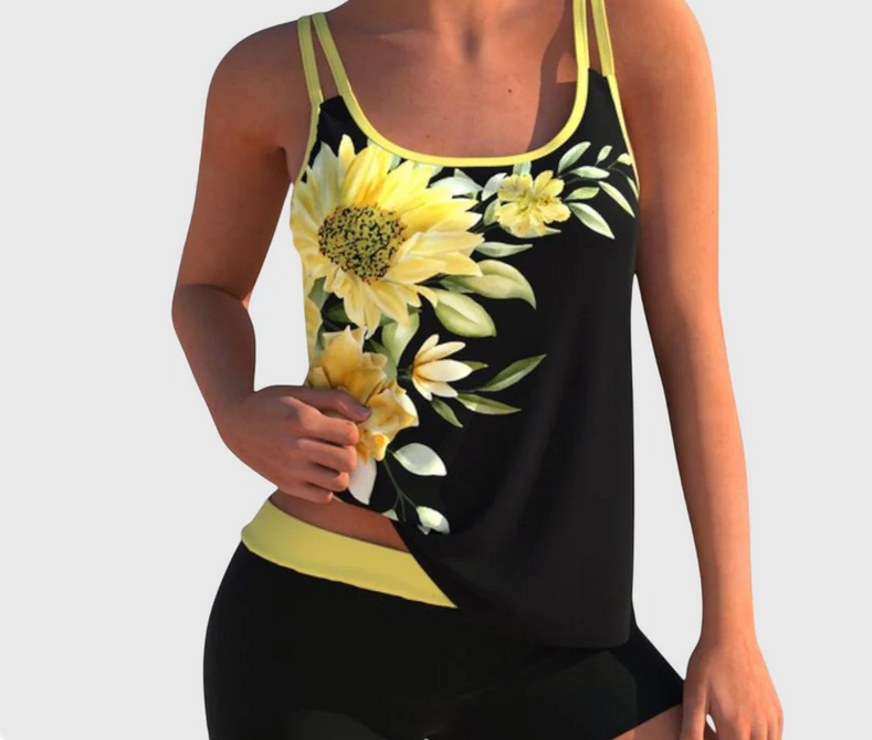 Nabalu Florévia | Women’s Floral Tankini Swim Set