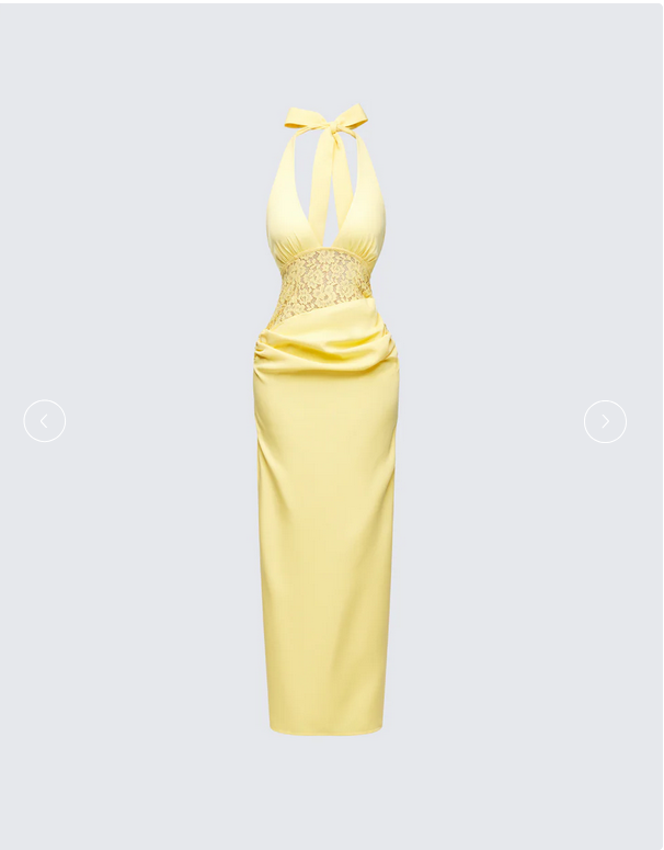 Finesse Lenora Lace Detail Maxi Dress