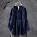 Nabalu Marcelline | Women’s Pleated Button Front Relaxed Blouse