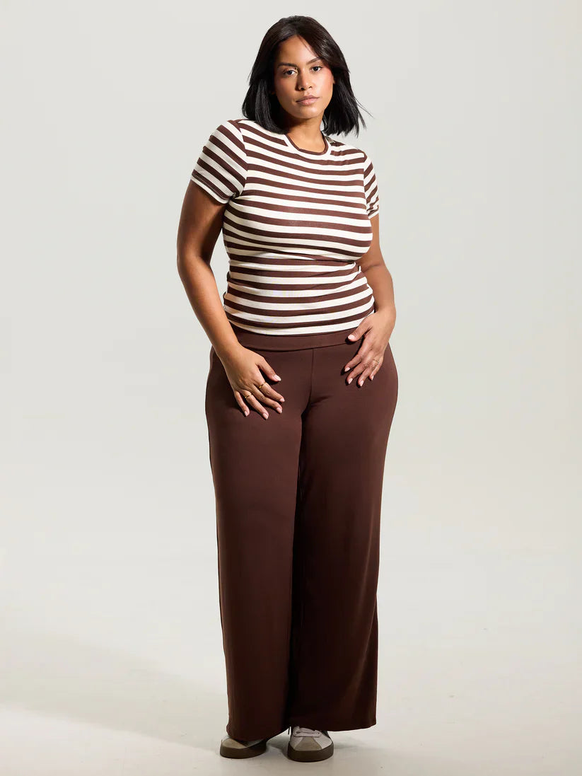 Klassy Crew Neck Braless T-Shirt 2