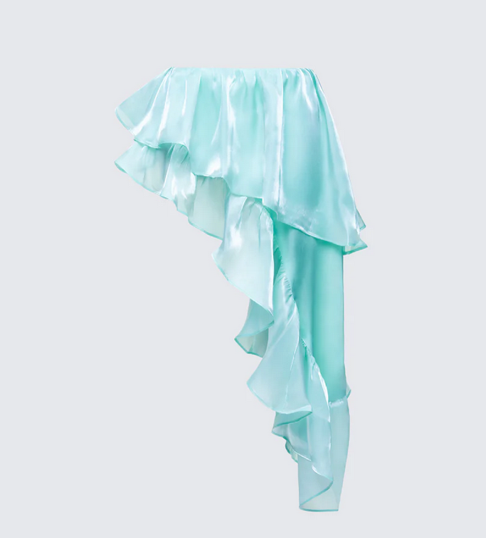 Finesse Skipper Ruffle Asymmetrical Skirt