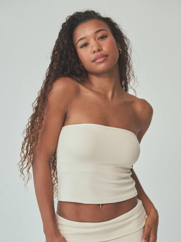 Klassy Ribbed Tube Top Brami