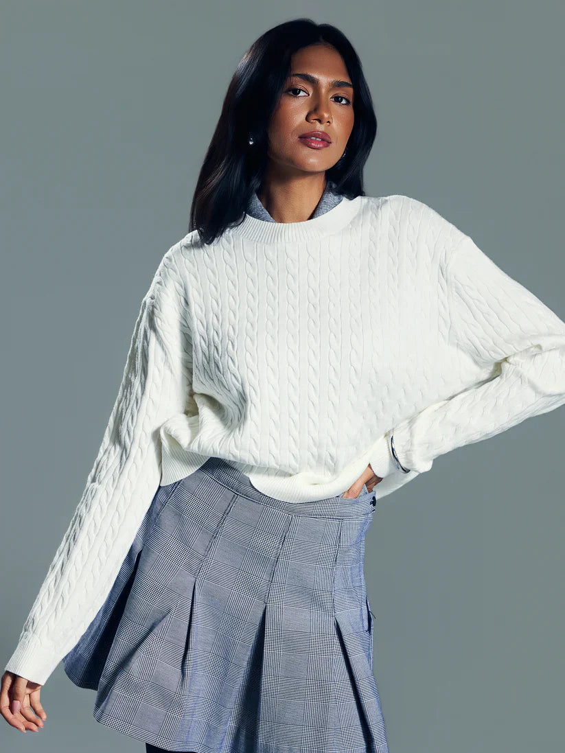 Klassy Cable Knit Sweater