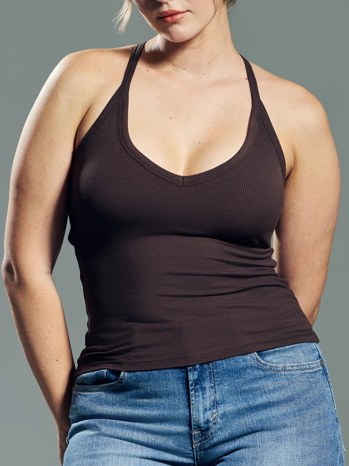 Klassy Chunky Binding Strappy Racerback Tank