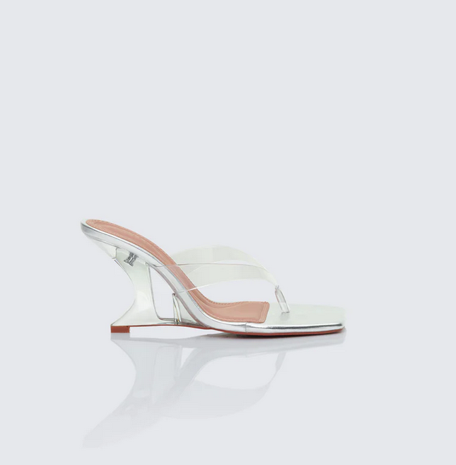 Finesse Abigail Perspex Wedge Sandal