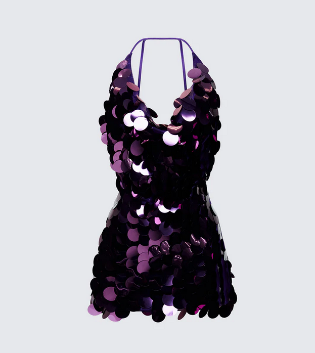 Finesse Deanah Disc Sequin Mini Dress