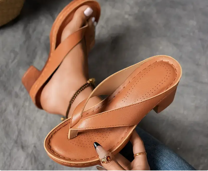 Nabalu Riley | Summer Heeled Slide Sandals with Strap
