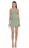 Lucy In The Sky Mireya Embellished Halter Top
