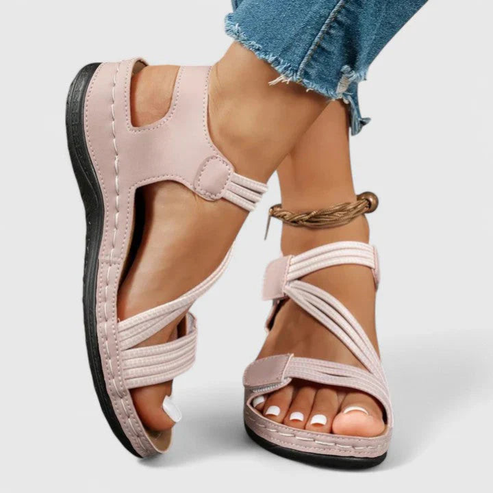 Nabalu Women’s Orthopedic Sandals with Crisscross Straps