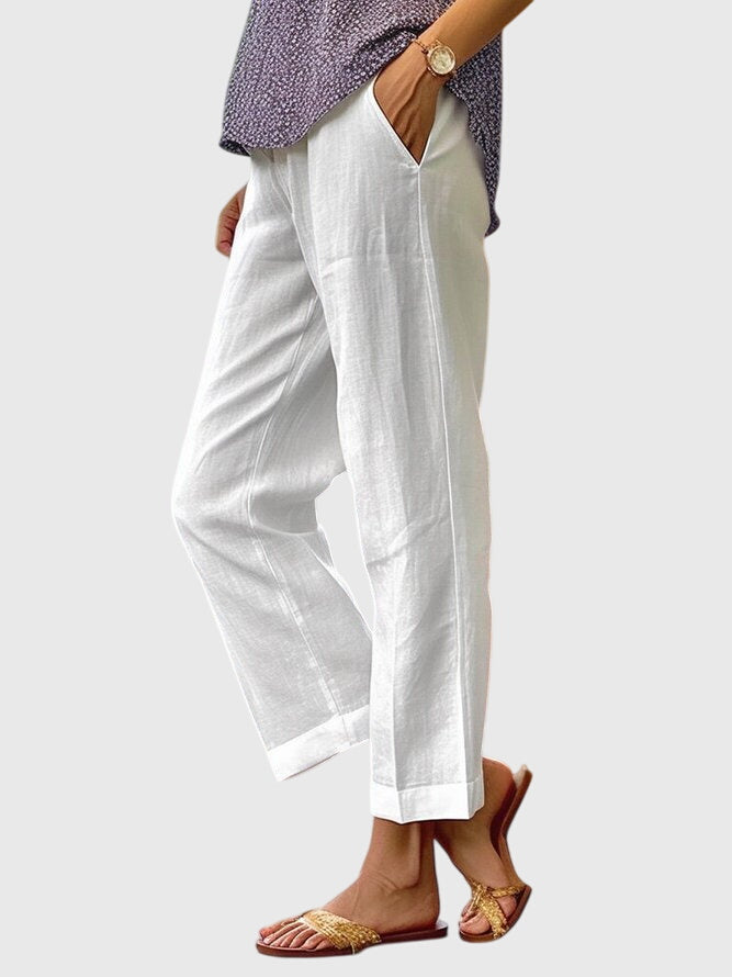 Nabalu Women’s Straight Leg Pants – Relaxed Fit Ankle Sumemer Trousers