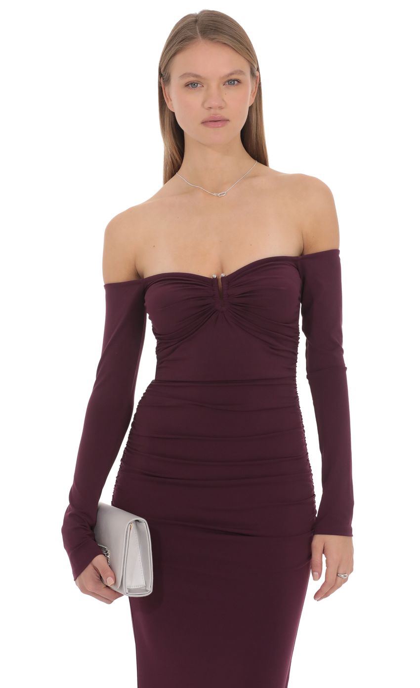 Lucy In The Sky Eleanor Off-Shoulder Maxi Dress