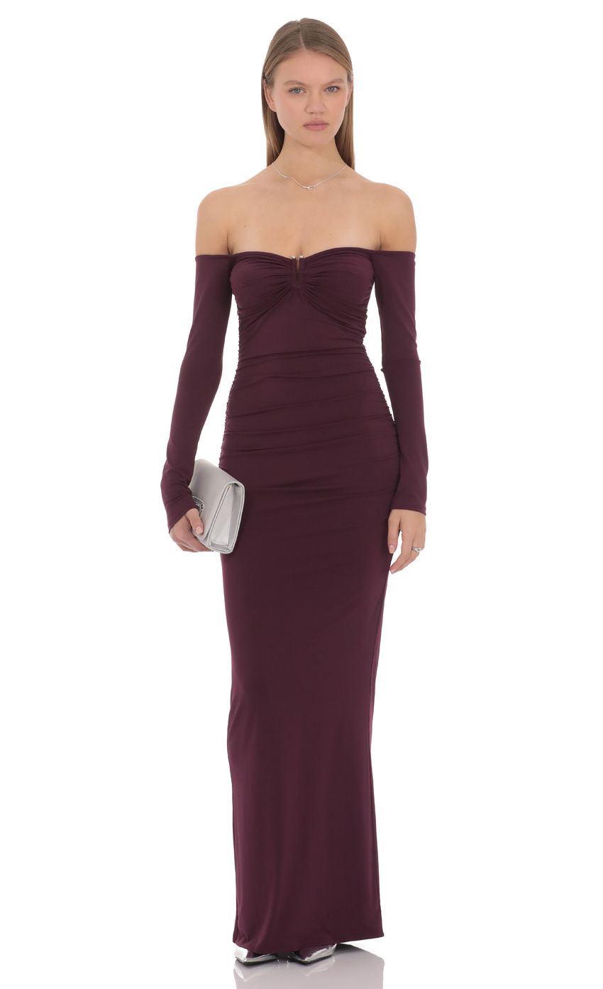 Lucy In The Sky Eleanor Off-Shoulder Maxi Dress