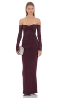 Lucy In The Sky Eleanor Off-Shoulder Maxi Dress