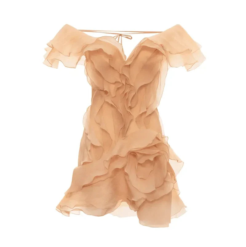 Mermaid Way Because Of You Ruffle Layers Mini Dress