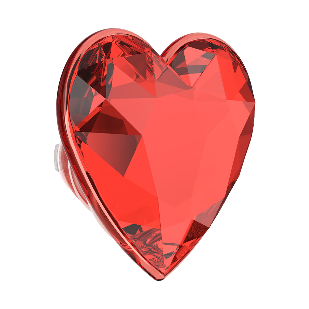 PopSockets Crystal Heart Black Glitter - MagSafe PopGrip