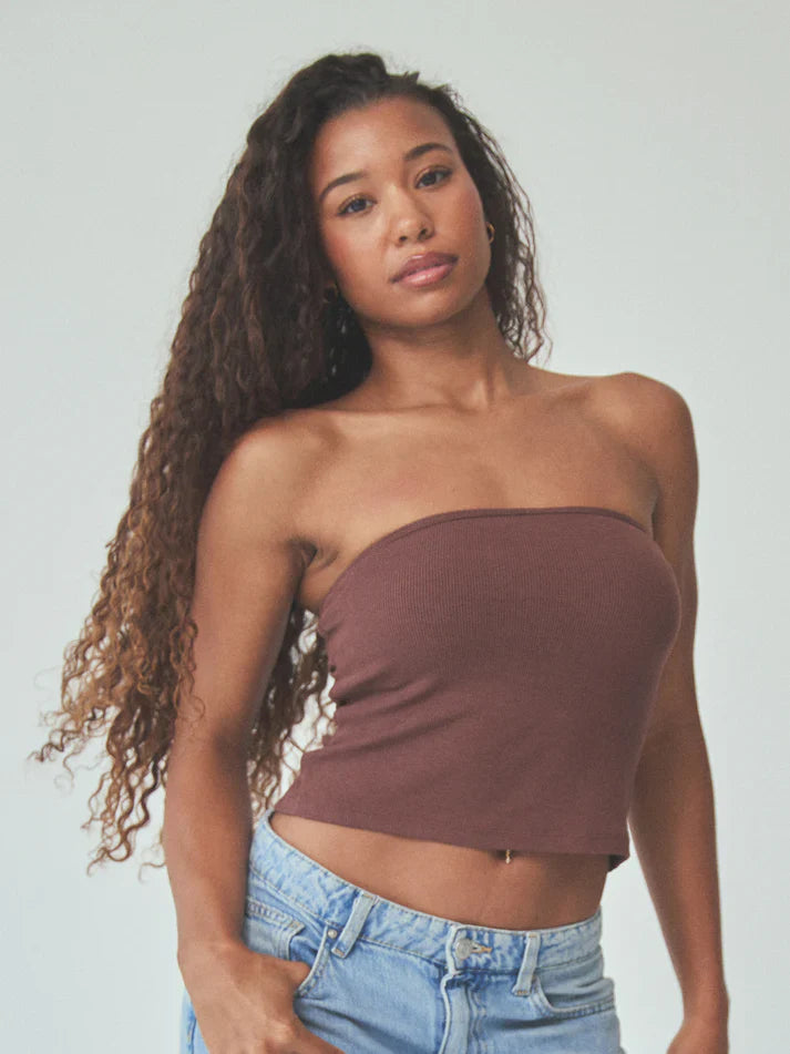 Klassy Ribbed Tube Top Brami