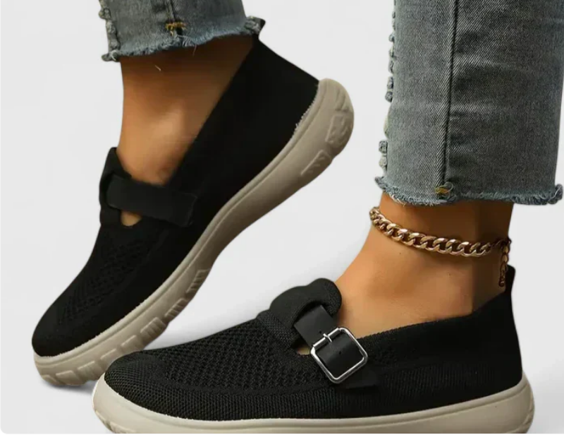 Nabalu Women’s Orthopedic Slip-On Loafers – Lightweight Breathable Walking Shoes