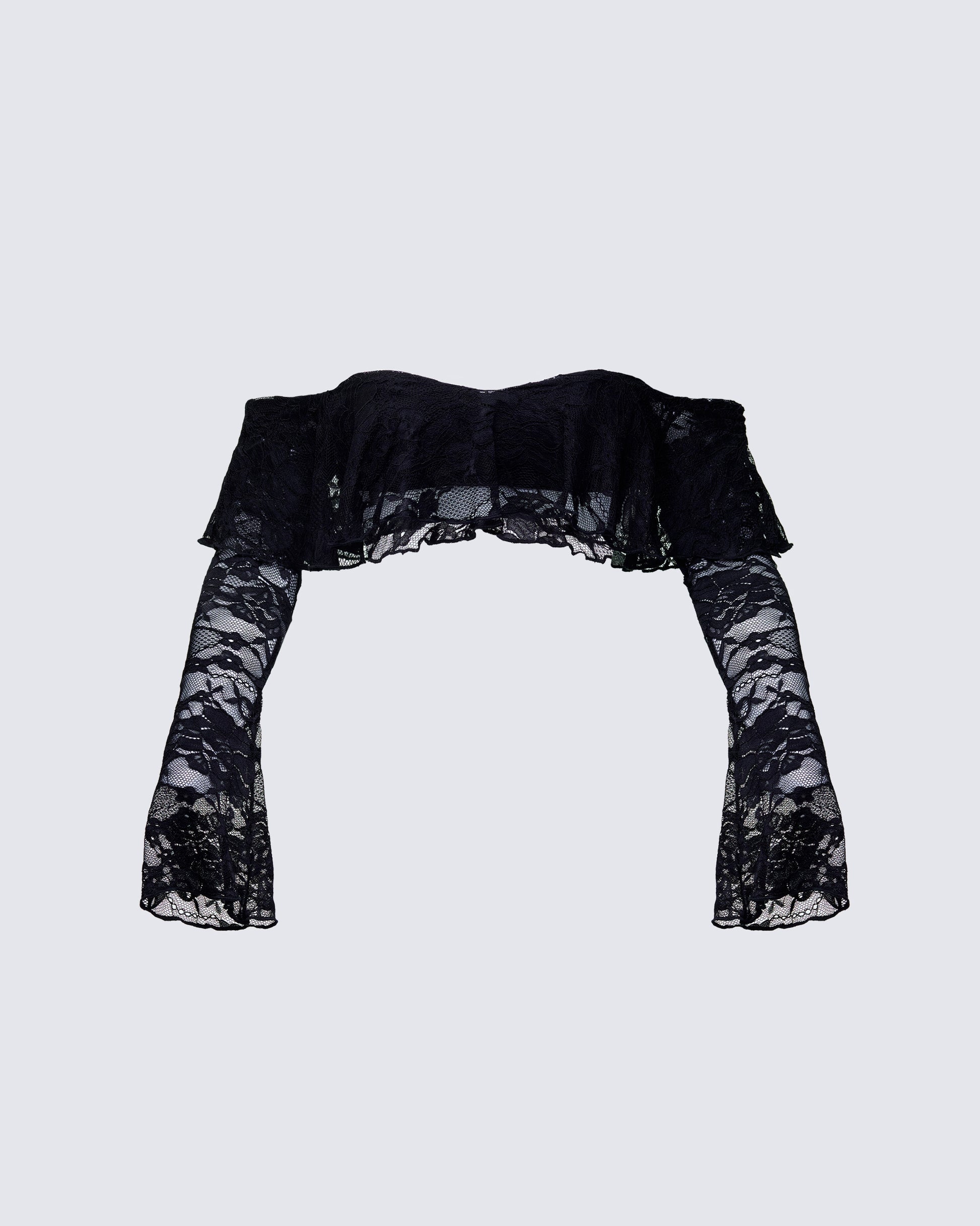 Finesse Rina Lace Ruffle Bandeau Top