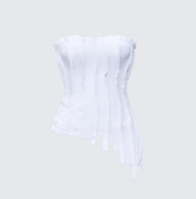 Finesse Claudette Printed Chiffon Corset Top