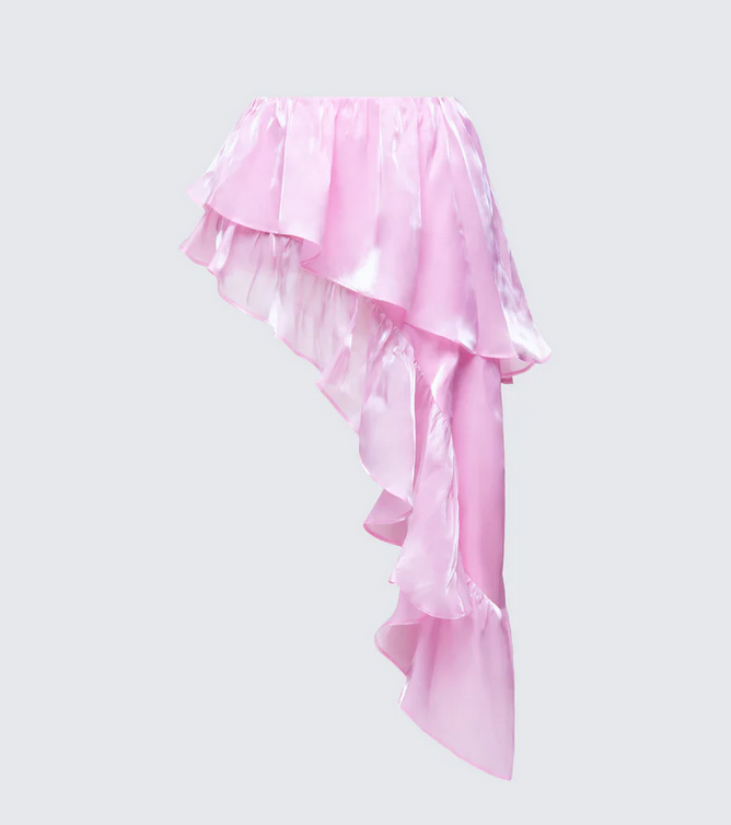 Finesse Skipper Ruffle Asymmetrical Skirt
