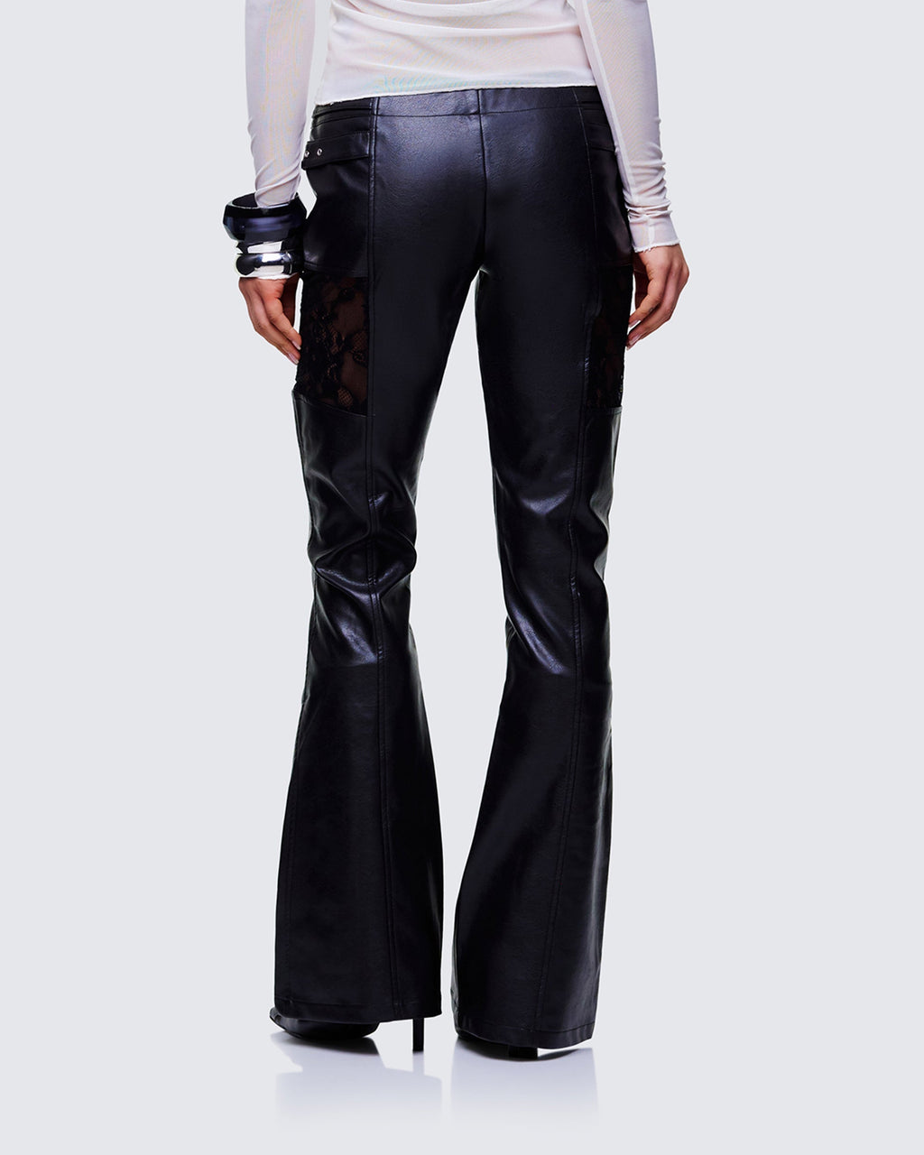 Finesse Vyra Black Vegan Leather Pants