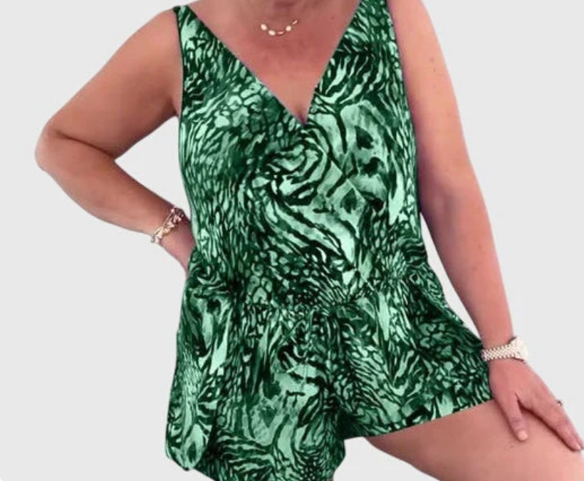 Nabalu Liorenna | Women’s Printed Wrap-Front Summer Playsuit
