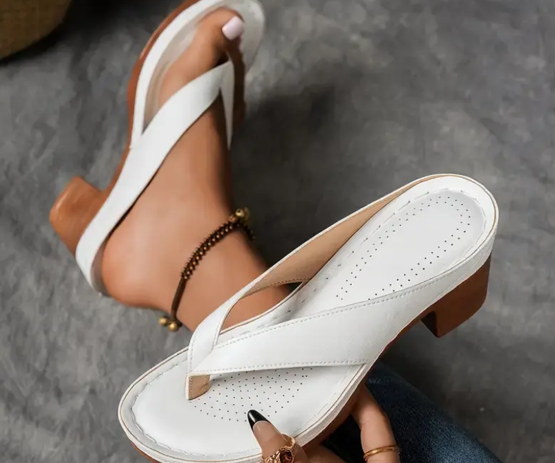 Nabalu Riley | Summer Heeled Slide Sandals with Strap