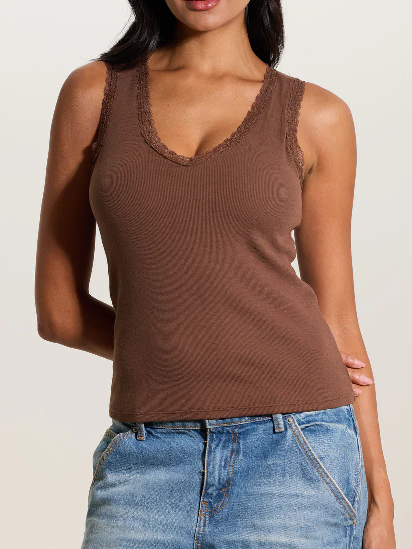Klassy Lace Cotton V-Neck Full Length