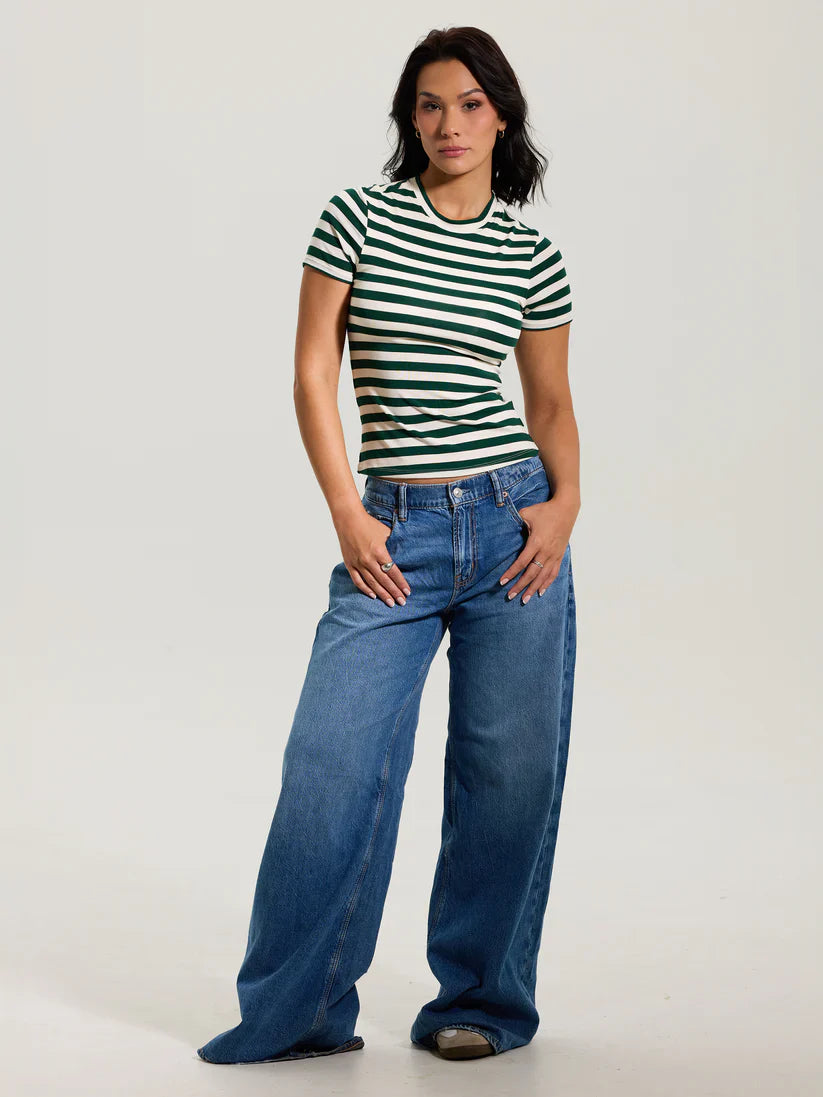 Klassy Crew Neck Braless T-Shirt 2