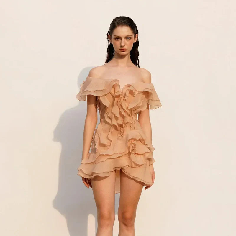 Mermaid Way Because Of You Ruffle Layers Mini Dress
