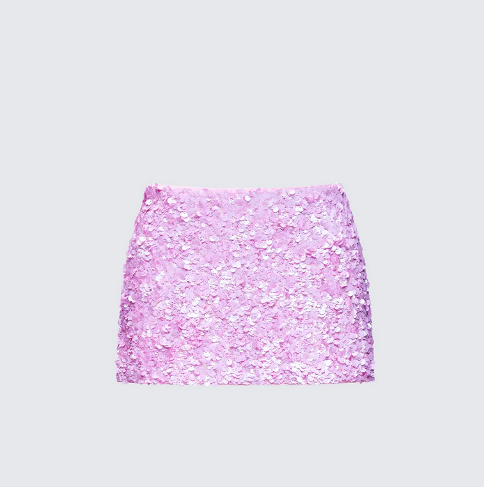 Finesse Twila Shell Sequin Mini Skirt