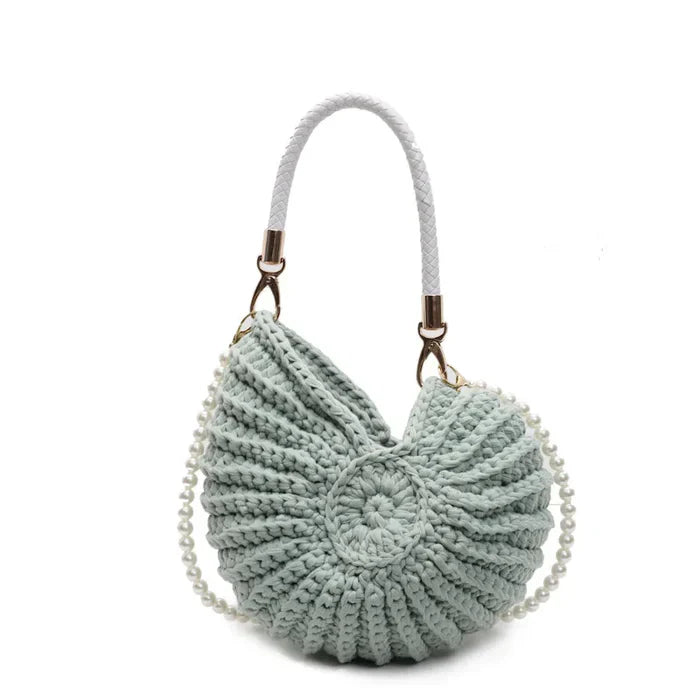 *Mermaid’s Treasure Pearl Shell Knitted Bag
