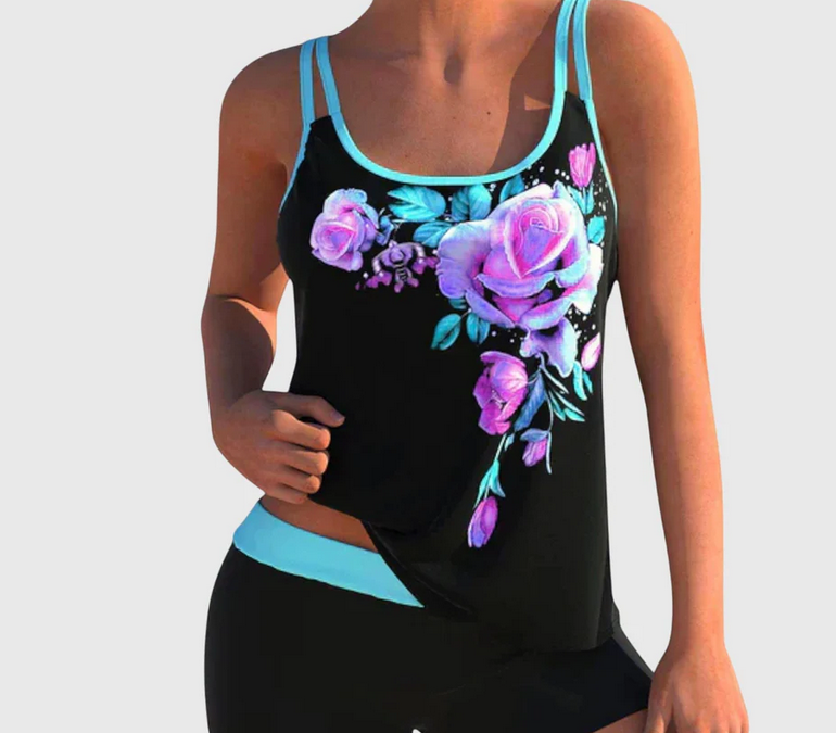 Nabalu Florévia | Women’s Floral Tankini Swim Set