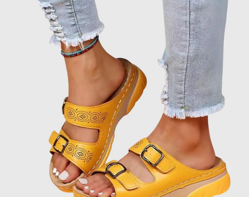 Nabalu Elena | Supportive Orthopedic Slide Sandals with Buckle Straps