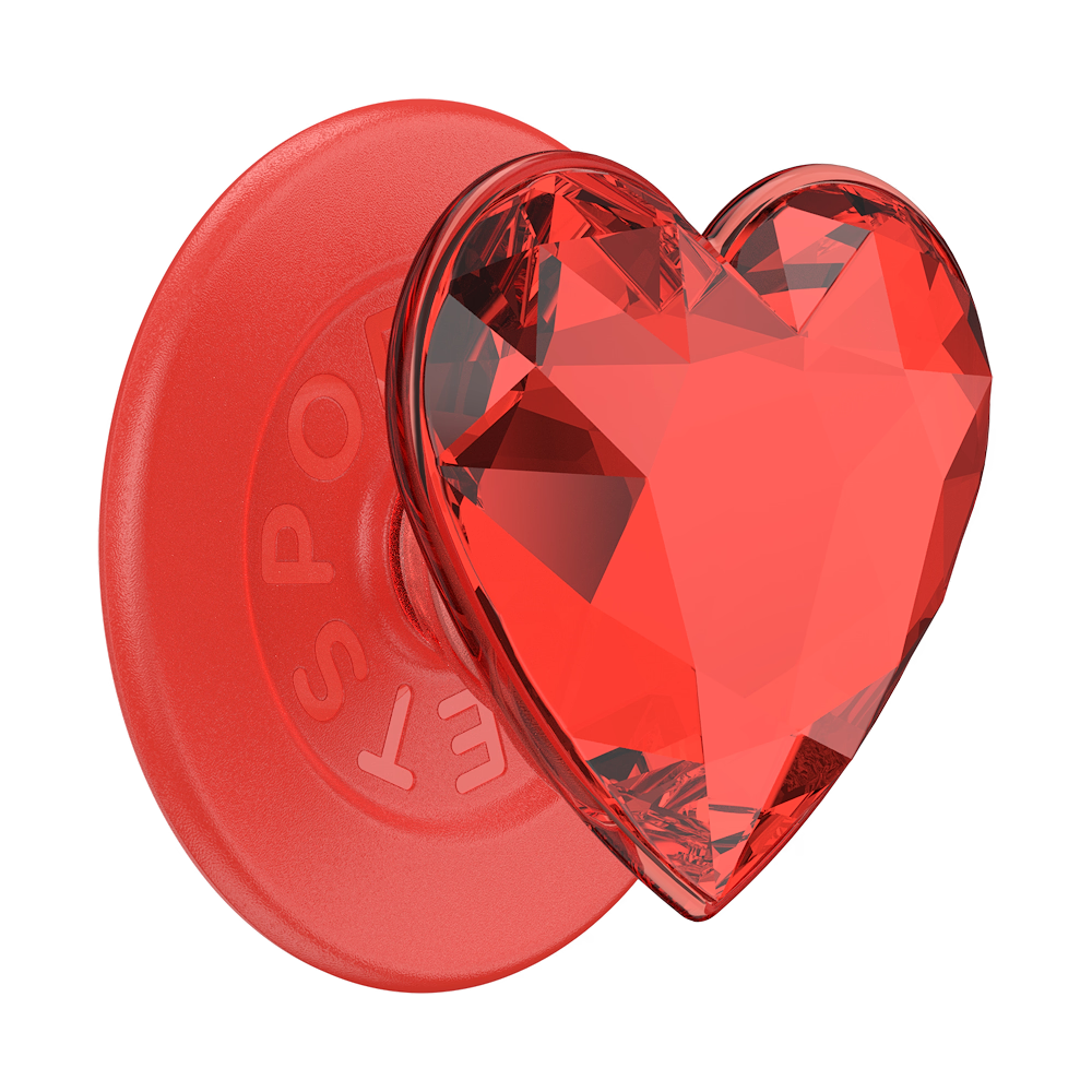 PopSockets Crystal Heart Black Glitter - MagSafe PopGrip
